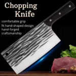 Pisau Dapur Pemotong Daging Sayur Buah Koki Chef Knife Baja Stainless - Persegi - Image 3