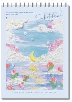 Sketchbook A4 Aesthetic Buku Gambar Spiral Vertikal Kertas Cream - Sunrise - Image 2