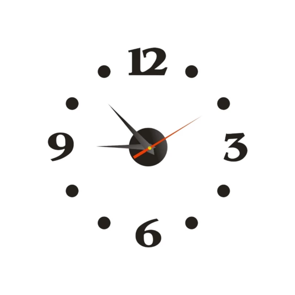 Jam Dinding Tempel DIY Analog 3D Stainless Steel Acrylic Hook Giant - Model 1