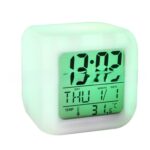 Jam LED Digital Lampu 7 Warna dengan Tampilan Waktu, Tanggal, dan Kalender - Image 6