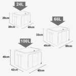 Kotak Penyimpanan Lipat Serbaguna Mainan dan Pakaian Double Zipper - Green 24L - Image 4