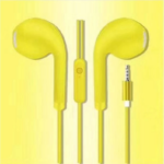Earphone headset handsfree macaron u19 stereo kabel mate color mic - Kuning