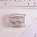 Softlens Case Bening Plastik Tempat Kontak Lensa Mata Tabung Penjepit - Ungu