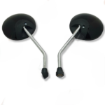 Spion Gagang Chrome Retro Desain Klasik Tampilan Vintage untuk Motor - Hitam - Image 3