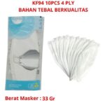Masker Kf94 Kain Warna Warni Hitam Ungu Navy Grey Isi 10 Pcs - Image 6