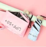 Payung Lipat Kapsul Anti UV Motif Polos Free Pouch - Image 5