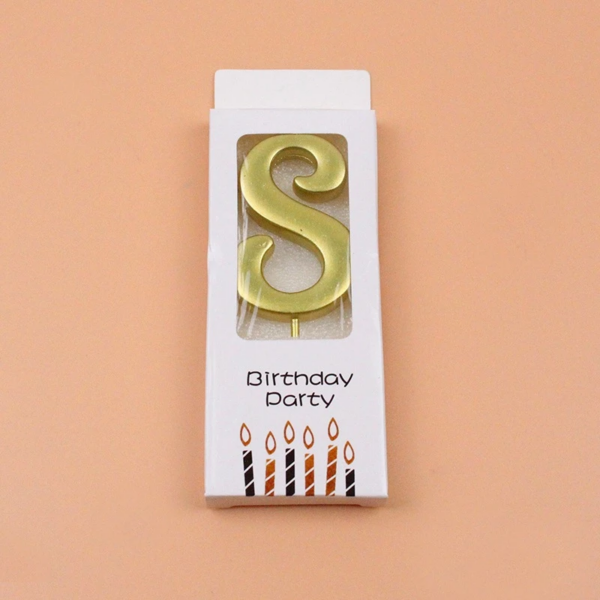 Lilin Bentuk Angka Kue Ulang Tahun Aesthetic Candle Birthday Cake Gold - 8