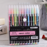 Pulpen Warna Warni Tinta 12pcs Colorful Gel Glitter Tulisan Berkilau - Pastel Pen