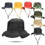 Topi Rimba Gunung Hiking Bucket Hat Model Korea Fashion Pria Wanita - Hitam - Image 7