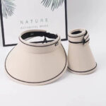 Topi Visor Fashion Lipat Besar Untuk Melindungi Dari Matahari - Cream