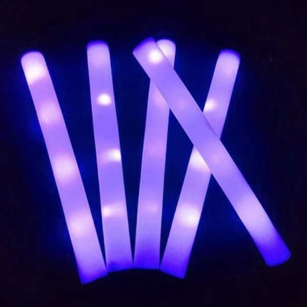Tongkat Lightstick Foam LED Supporter Konser Festival Glow Busa Spon - Ungu