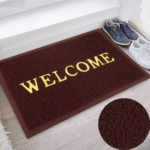 Keset PVC Lantai Kamar Mandi Dapur Teras Rumah Anti Slip 35x55cm - Coklat