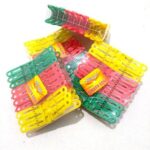 Jepitan Pakaian Warna Warni Plastik Ring Besi Baja Laundry Cuci Baju - Plastik20pcs