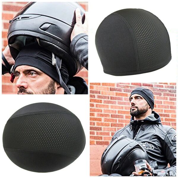 Topi Inner Cap Skull Cap Cover Beanie untuk Helm Motor - Putih