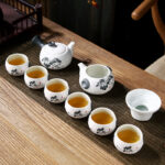 Set Tea Pot Teh Cina Keramik C19 Classic Dengan 6 Cangkir - A02 - Image 2