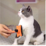 Sisir Grooming Brush Anjing Kucing Kelinci Self Quick Cleaning Praktis - Orange - Image 4