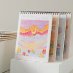 Sketchbook A4 Aesthetic Buku Gambar Spiral Vertikal Kertas Cream - Sunrise - Image 3