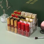 Rak Lipstik Akrilik 24 Slot Organizer Kosmetik Transparan - Image 6