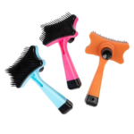 Sisir Grooming Brush Anjing Kucing Kelinci Self Quick Cleaning Praktis - Pink - Image 9