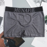 Celana Dalam Boxer MUNAFIE Pria Nyaman Elastis Bahan Lembut Anti Melar - Hitam - Image 8