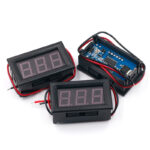 Voltmeter Digital 2 Kabel LED Terang Ukuran Kompak Praktis - Biru - Image 6