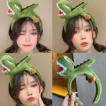 Bando Boneka Lucu Motif Binatang Korean Style Fluffy Hairband Karakter - Duck - Image 2