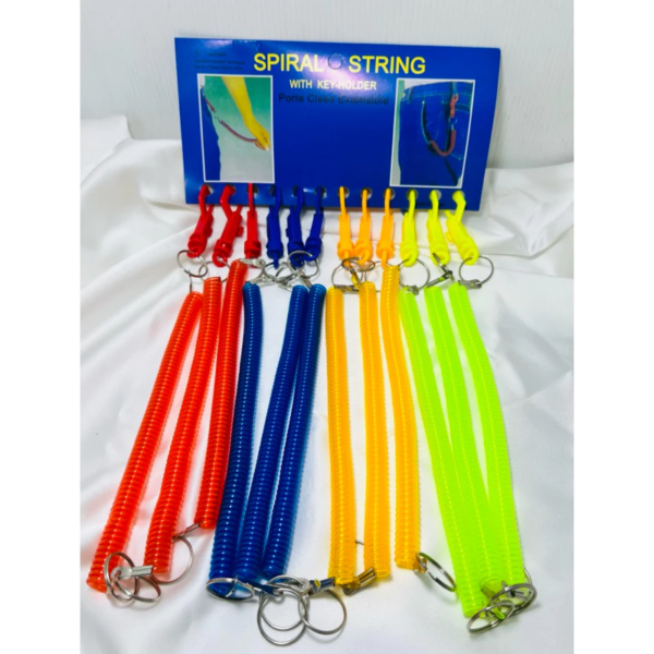 Gantungan Spiral Kunci Motor Anti Hilang Tali Per Elastis Serbaguna - Besar