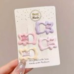 Jepit Rambut Anak Isi 4 Bentuk Lucu Warna Warni Aksesoris Wanita - Bintang Jatuh - Image 9