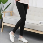 Legging Panjang Wanita Simpel Modern untuk Santai dan Olahraga - Putih - Image 3