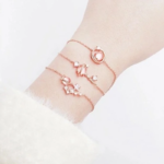 Gelang Titanium Alloy Wanita Korean Style Motif Planet Cantik Elegan - Planet Biru - Image 2