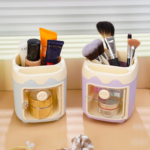 Organizer Meja Laci 2 Tingkat Penyimpanan Stationery Alat Tulis - Pink - Image 6