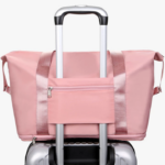 Duffle Bag Travel Lipat Waterproof Tas Gym Penyimpanan Kapasitas Besar - Abu - Image 6