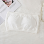 Kemben Bra Sport Seamless Tanpa Tali Bra Sport Fashion Korea - Putih Garis