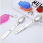 Sendok Garpu Lipat Travel Serbaguna Stainless Praktis