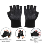 Sarung Tangan Motor Half Finger Jari Terbuka Anti Slip - Polos - Image 2