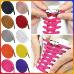 Tali Sepatu Karet Elastis dengan Pengunci untuk Aktivitas Harian - Black - Image 5