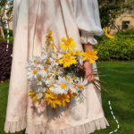 Buket Bunga Daisy Blossom Replika Plastik Besi Tanaman Hias - Putih - Image 6