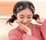 Jepit Rambut Anak Isi 4 Bentuk Lucu Warna Warni Aksesoris Wanita - Bintang Jatuh - Image 6