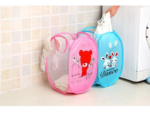 Keranjang Cucian Pakaian Baju Kotor Lipat Karakter Laundry Bag Nylon - Jerapah Pink - Image 3