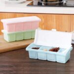 Tempat Kotak Bumbu Dapur 4 in 1 Sekat Wadah Food Grade Serbaguna - Mini