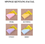 Spons Facial Stick Kentang Seaweed Wool Pembersih Kulit Wajah Praktis - Biru - Image 2