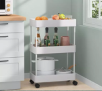 Rak Dapur Plastik Persegi 3-4 Susun Hemat Tempat dan Praktis - 3 Susun Putih - Image 4