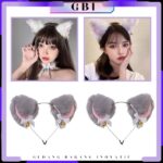 Bando Cosplay Bulu Bentuk Telinga Kucing Lonceng Pita Lucu Aesthetic - Pink - Image 8