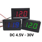 Voltmeter Digital 2 Kabel LED Terang Ukuran Kompak Praktis - Biru - Image 8