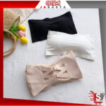 Kemben Bra Sport Seamless Tanpa Tali Bra Sport Fashion Korea - Putih Garis - Image 7