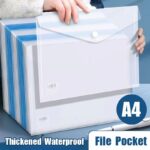 Map Plastik A4 Kancing Folio Transparan Warna Tempat Penyimpanan File - Pink - Image 8