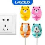 Gantungan Colokan Kabel Tempel Dinding Motif Bear Pengait