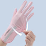 Sarung Tangan Wanita Anti UV untuk Motor Bahan Adem dan Stylish - Ungu - Image 4