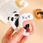 Gantungan Tas Meja Lipat Cantolan Praktis Table Hook Holder Serbaguna - Putih Pink Kucing - Image 4