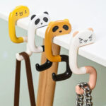 Gantungan Tas Meja Lipat Cantolan Praktis Table Hook Holder Serbaguna - Putih Pink Kucing - Image 6